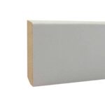 Plinthe MDF décor blanc bord arrondi de 3mm - 10cm