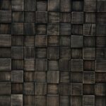 Lambris déco 3D - Hévéa cube noir