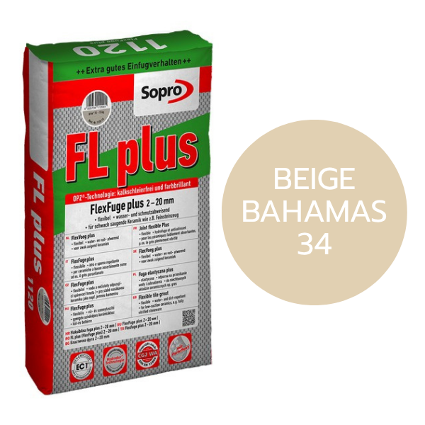 SOPRO - Joint flexible FL PLUS - Beige Bahamas 34 - 5kg – Image 1