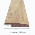 Seuil à rattrapage de niveaux 9 mm - chêne massif vernis aspect bois brut - fabrication artisanale - 930 mm – Image 3